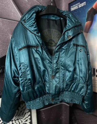 Jaqueta Bombardeiro Vintage Mágica 5th Avenue Item Raro Feita Itália Nylon Masculina Y2K - Imagem 1 de 4