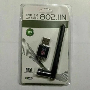 300 Mbps Bezprzewodowa karta sieciowa USB WiFi Karta LAN z anteną 802.11N do PC 4 - Zdjęcie 1 z 2