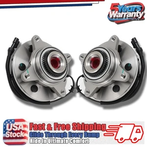 For Ford Expedition 2003-2005 2006 4x4 Pair Front Wheel Bearings Hubs Assembly - Picture 1 of 13