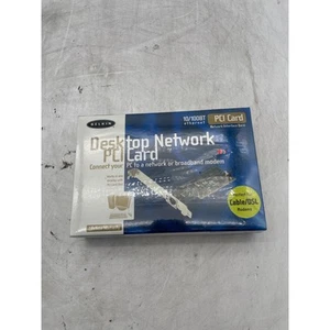 Belkin F5D500 2 Desktop Network PCI Cards - 10/100BT Ethernet Sealed JEC1 - Picture 1 of 8
