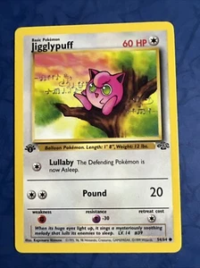 Jigglypuff 1999 Pokémon Jungle Non-Holo Common WOTC 1st Edition 54/64 TCG-unplay - Picture 1 of 2