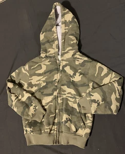 Boys Faded Glory Camouflage Insulated Hooded Zip Up Jacket Sz 6/7 Item #598 - Picture 1 of 9