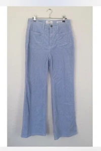 COTTON:ON Pale Blue Corduroy Cord Flares Jeans Pants Sz 14 NWOT - Picture 1 of 3