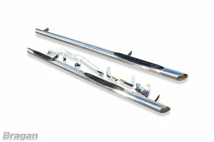 Side Bars For Opel Vauxhall Vivaro LWB 2002 - 2014 Chrome Polished Stainless Van - Picture 1 of 3
