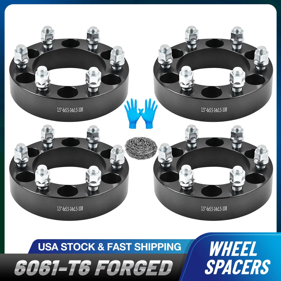 4pcs 1.5" 6x5.5 Wheel Spacers Fits Chevy Silverado 1500 GMC Sierra 1500  - Image 1 of 4