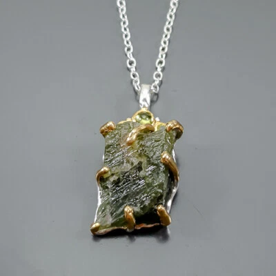 Fine Art 26ct+ Sapphire Necklace 925 Sterling Silver 17.75"/N22889 - Image 1 of 4