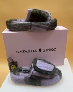 Natasha Zinko Slides Shoes Size UK S Fits UK 4 5 & 6 Mohair Wool Duo Volume - Picture 1 of 8