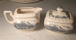 VILLEROY & BOCH Mettlach Engadin France SUGAR AND CREAMER - Picture 1 of 6