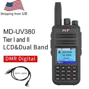 Radio bidirectionnelle numérique/analogique DMR double bande TYT MD-UV380 5 watts vendeur américain - Photo 1/4