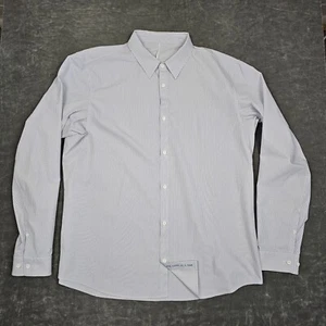 Lululemon Commission Shirt Men Large Light Blue Long Sleeve Oxford Athleisure - Picture 1 of 9