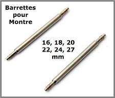 2 Barrettes ressort pompe piston tige bracelet de montre 16/18/20/22/24/27 mm