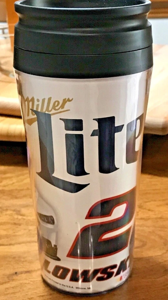 Taza de viaje Brad Keselowski Wincraft #2 Miller Lite 16 oz contorno ¡ENVÍO GRATUITO! Foto 1 de 4