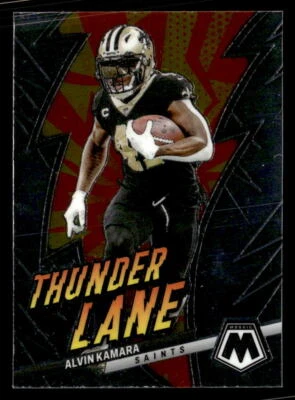 2023 Panini Mosaic #TL-AK Alvin Kamara Thunder Lane card - Image 1 of 2
