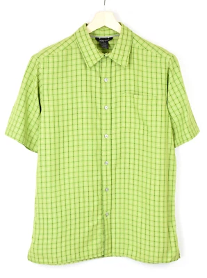 MARMOT Shirt Men's MEDIUM Short Sleeve Checked Button-Up Pocket Green - Image 1 of 4
