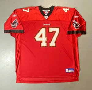 Vtg Reebok NFL Tampa Bay Buccaneers #47 John Lynch Red Football Jersey Size 3XL - Picture 1 of 7