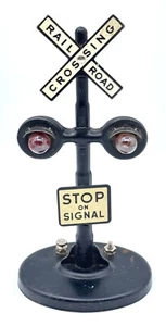 Marx Marlines Train Accessory O Metal Twin Light Railroad Crossing Signal 423 - Picture 1 of 13