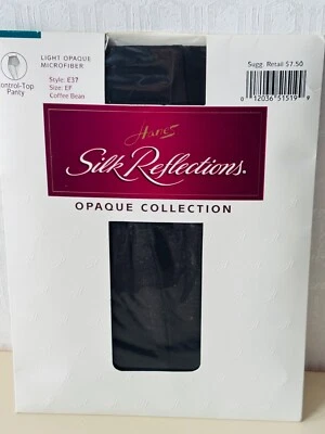 NUEVO DE COLECCIÓN HANES SEDA REFLEJO*PANTIMEDIAS MARRÓN GRANO CAFÉ OPACO CLARO NYLON*EF Foto 1 de 3