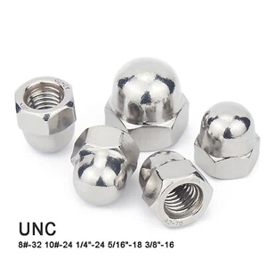 Hutmutter Edelstahl V2A Muttern UNC 8# 10# 1/4" 5/16" 3/8" Hutmuttern Rostfreier - Bild 1 von 6