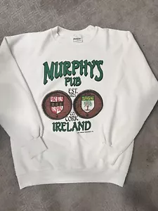 Vintage 80s Stedman White Crewneck M/L - Picture 1 of 4