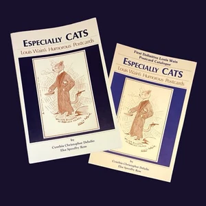 Rare Find With Signature "Especially Cats, Louis Wains Humorous Postcards" - Picture 1 of 12