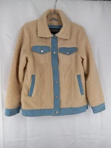 Chaqueta Madden NYC Mujer Beige Azul Difuso Denim Talla S - Imagen 1 de 11