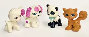 Polly Pocket Sparklin Pets Konvolut 4 Figuren Lamm Hund Panda Katze - Bild 1 von 3
