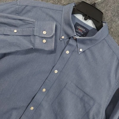 Camisa Charles Tyrwhitt Para Hombres XL Azul Fin de Semana Calce Ajustado Con Botones Manga Larga Foto 1 de 4