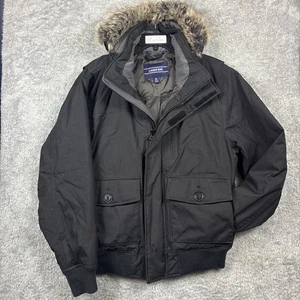 Lands' End Expedition Waterproof Down Parka Black Medium 38-40 Removable Hood - Picture 1 of 12