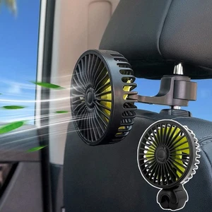 Car Rear Seats Fan Car Fan Car 12V 3 Adjustable Wind Speed Levels Balm Creative - Picture 1 of 12