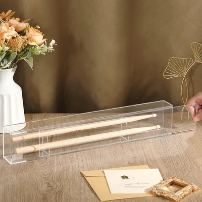 Drumstick Display Case 18 x 2 x 3.5'' Double Drum Stick Holder Display Case C... - Image 1 of 4