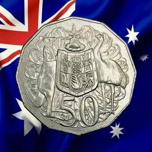 1984 Australia 50 Cents - Elizabeth II - UNC - Combined Ship - Imagen 1 de 2