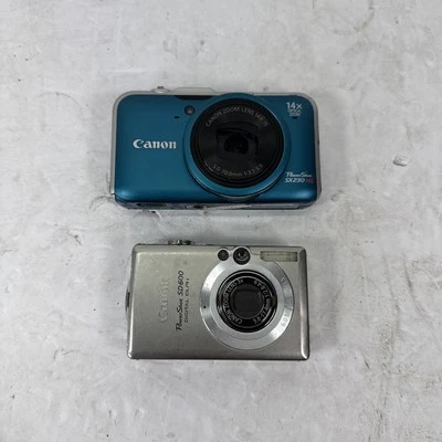 ⚠️PARA REPUESTOS⚠️ Cámara digital Canon PowerShot SX230 HS / SD600 Elph Lote de 2 Foto 1 de 4