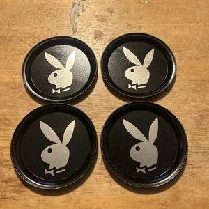 Vintage Metal Works Playboy Bunny Set Of 4 Coaster / Ashtray New 2001 - Picture 1 of 4