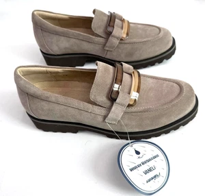 Vaneli Zinta Slip-on Loafers Women 8M Agreeable Gray Suede Tortoise Shell Buckle - Picture 1 of 9