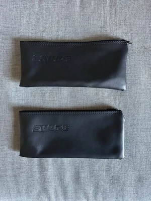 Лот из 2 Shure микрофон молнии мешок сумки для SM58 без микрофона мягкий чехол логотип - Изображение 1 из 2
