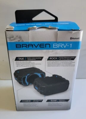 Braven BRV-1 Bluetooth HD Wireless Speaker - Black and Cyan - Image 1 of 4