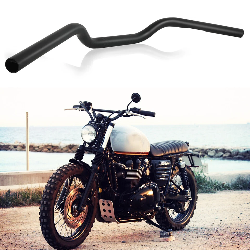 摩托车 7/8 英寸 22 毫米车把跟踪器条黑色适用于 Triumph Bonneville 650 750 — 第 1/4 张图片
