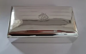 Antik 1921 Art Deco S Blanckenese & Sohn Stirling Silber Schreibtischplatte Zigarrenbox - Bild 1 von 12