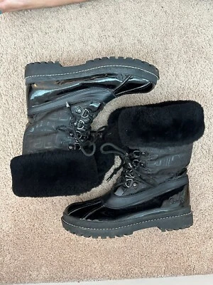 Botas de invierno Coach para mujer piel de amapola Leonora talla 11 Foto 1 de 4