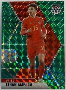 ETHAN AMPADU 2021 Panini Mosaic UEFA Euro Soccer ☘️Green Mosaic Prizm WALES 197 - Picture 1 of 2