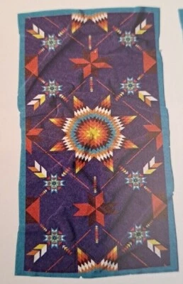 Nueva toalla de regalo Star púrpura de gran tamaño para baño playa piscina decoración nativa del suroeste nueva en paquete Foto 1 de 2