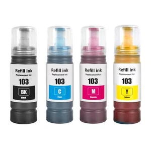 4 Bottiglie di Inchiostro Set per Epson EcoTank L3100 L3101CIS L3111 L3151 L5190 - Photo 1/3