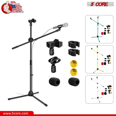 5 CORE 5Core Tripod Mic Stand Adjustable Heavy Duty Floor Holder Microphone Boom Arm