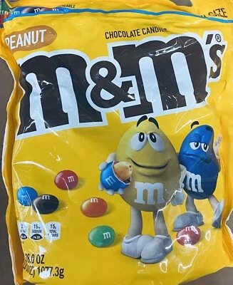 Caramelo de chocolate con leche de maní M&M's SUPER CUENCO tamaño fiesta - bolsa de 38 oz Foto 1 de 2