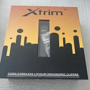 XTRIM USA Cordless Lithium Ergonmic Clipper Matte BLACK - Picture 1 of 3