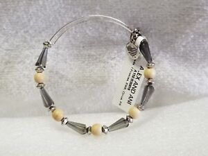 Alex And Ani "Cirrus Seeds Of Promise" Silver  Beaded Bangle Bracelet 🛡❤🌝