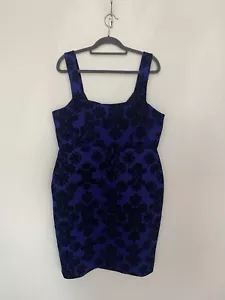 Joe Browns Ladies Purple Devore Dress UK 18 Steampunk Christmas Party - Picture 1 of 12