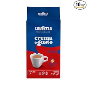 Lavazza Crema e Gusto Ground Coffee Classic Blend Dark Roast Pack of 10 - Bild 1 von 3