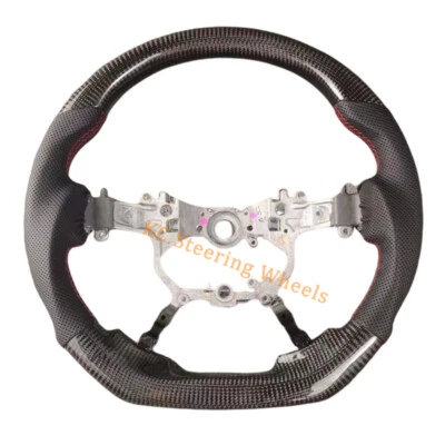 Volante de cuero perforado de fibra de carbono personalizado para Toyota Crown 14ª generación Foto 1 de 4