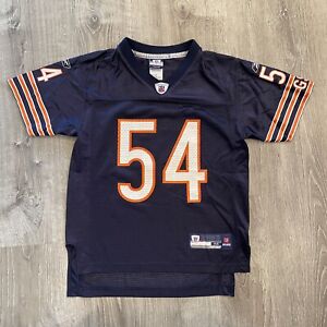 Reebok NFL Chicago Bears BRIAN URLACHER Navy Blue Jersey #54 Size Kids Medium